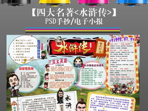 水浒传思维导图简易版手抄报 水浒传手抄报