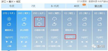 嘉兴天气预报