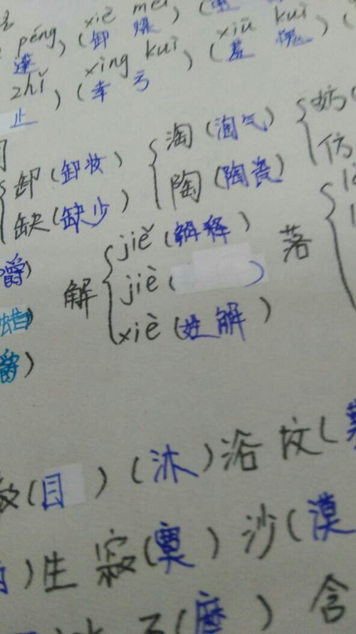 解多音字怎么读，解开的解多音字