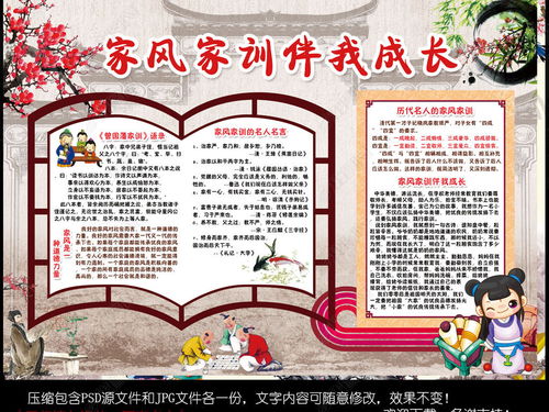 家风家训家规内容资料和背景故事实践方法，家风家训家规内容大全手抄报