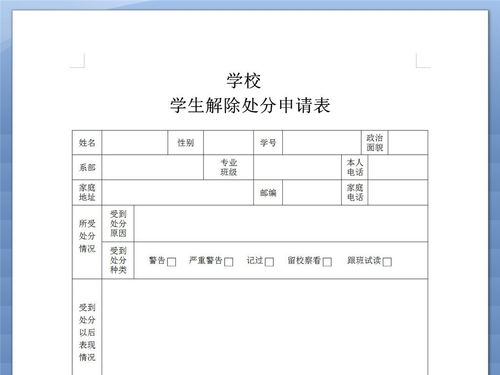 提前解除处分申请书，解除处分申请书格式