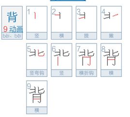 背的笔顺笔画怎么写，背的笔顺笔画怎么写的