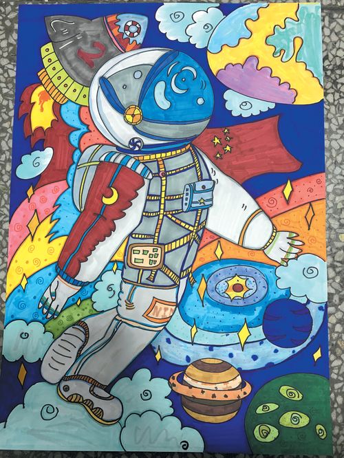科学太空幻想手抄报 科学幻想手抄报