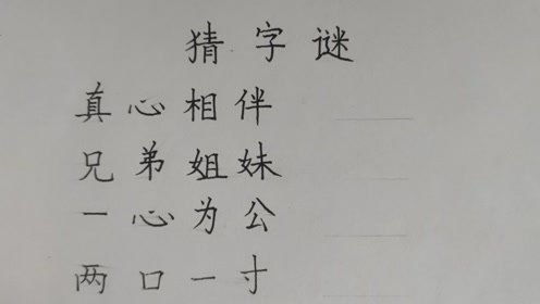 真心相伴打一字谜底是什么，真心相伴的意思