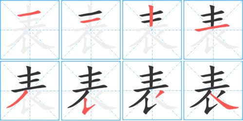 表字笔顺视频，演字笔顺