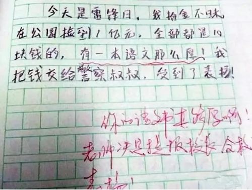 拾金不昧的作文