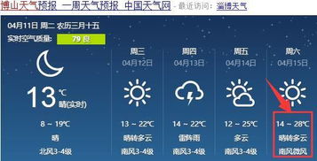 博山一周天气预报查询，博山天气预报天气
