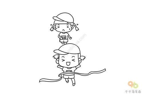 运动会简笔画图片，森林运动会简笔画
