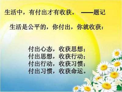 关于收获的句子