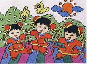 绘年画过大年儿童画,年画怎么画