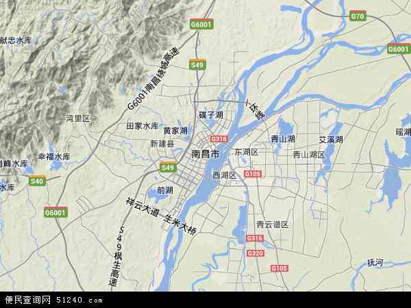 江西南昌在地图哪个位置