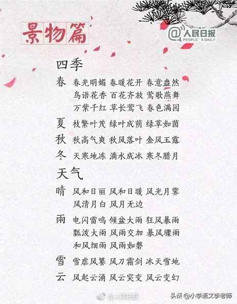 与秋天有关的四字词语有哪些