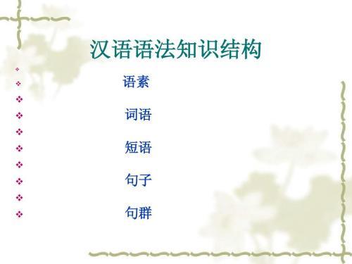 语素和词的区别
