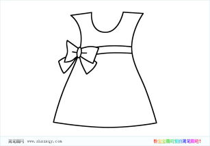 简笔画裙子 晚礼服，简笔画裙子图片大全集