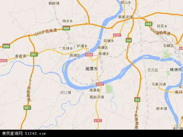 湘潭县地图全图，湘潭县地图高清版大图片