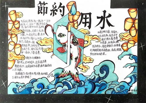 节约用水怎么画