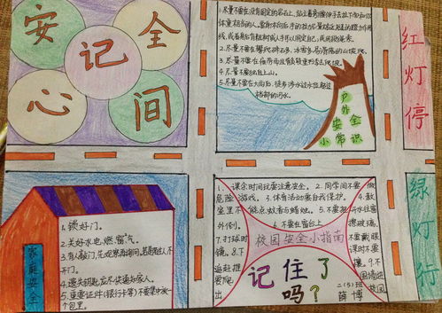 交通安全记心中手抄报，校园安全记心中手抄报