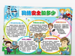 关于网络安全的四年级手抄报 网络安全的手抄报