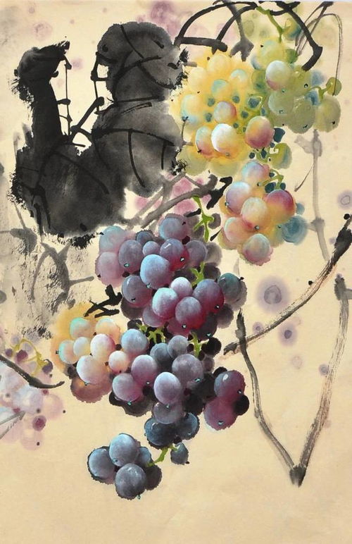 国画葡萄图片大全大图 名家作品，国画葡萄图片大全大图简单儿童