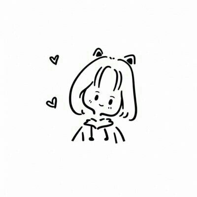 短发女孩简笔画全身，短发女孩简笔画q版