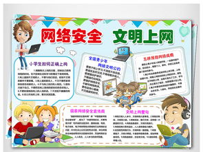 安全上网手抄报图片，文明上网安全上网手抄报