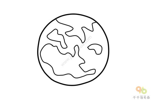 地球简笔画怎么画