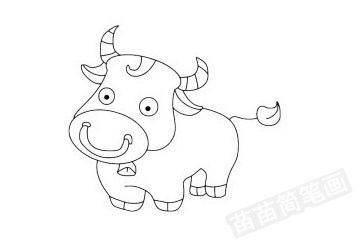 卡通最萌小牛简笔画