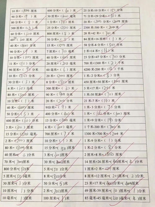 数学单位表从小到大是什么?