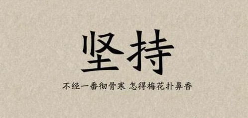 描写坚持的成语