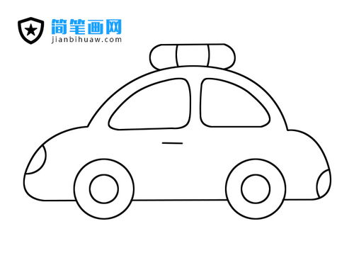 简笔小汽车插画-小汽车简笔画怎么画