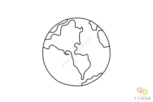 地球简笔画简单又好看，地球简笔画怎么画