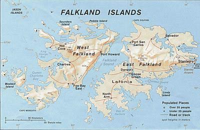 马尔维纳斯群岛地图，马尔维纳斯群岛国旗