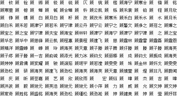 姓顾的女孩名字 顾姓女孩名字大全