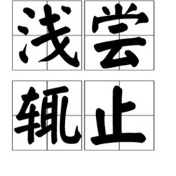 浅尝辄止的反义词