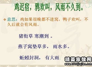 气象谚语有哪些