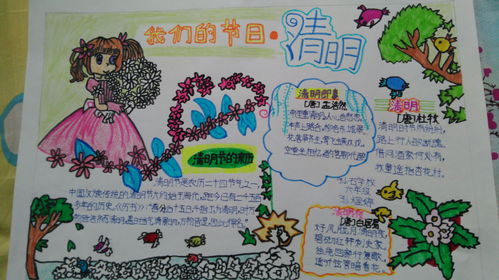 有关清明时节的手抄报 清明节的手抄报