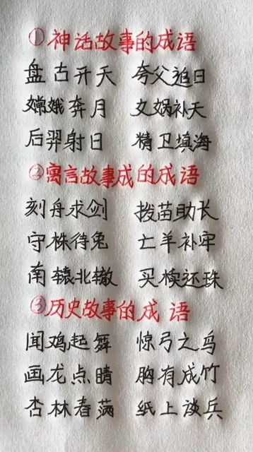 来自神话故事的成语有哪些