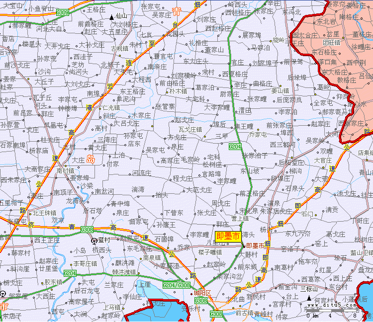 青岛市地图区域划分
