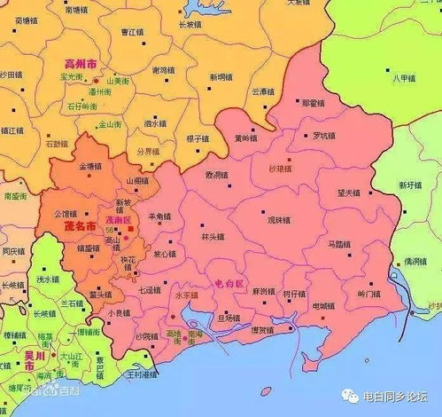 电白地图电白地图卫星高清