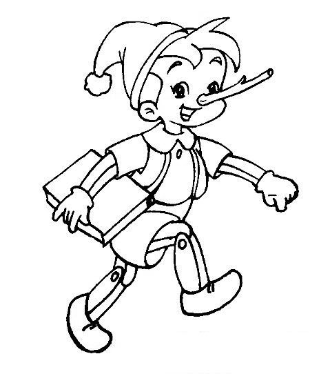 匹诺曹简笔画小学生版，匹诺曹简笔画卡通