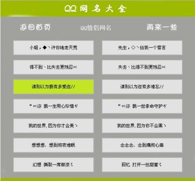 qq名字伤感男生孤独，qq名字伤感女