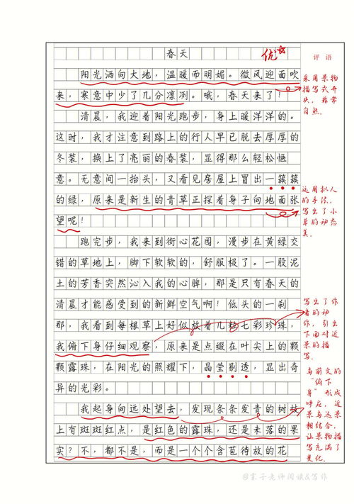 三年级描写春天的作文300字【八篇】