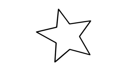 简笔画:如何教小朋友们画一个可爱的星星