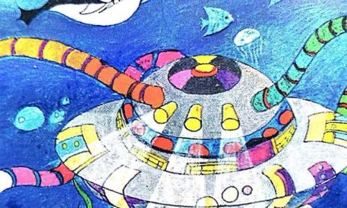 科幻画大全一等奖图片简单又漂亮四k，科幻画大全一等奖图片简单又漂亮 马克笔4纸未来感