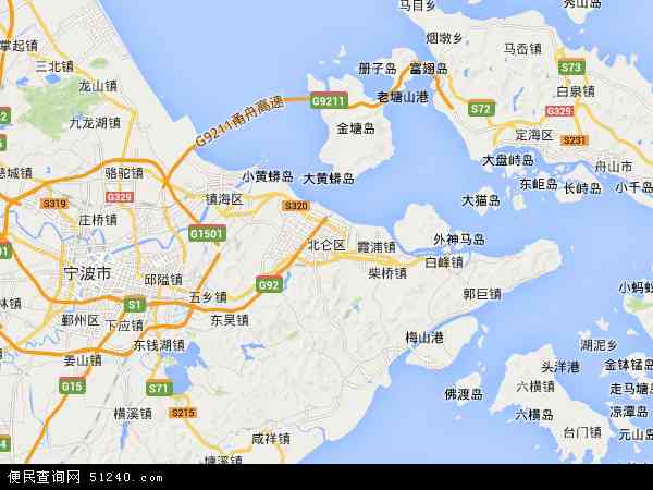 宁波北仑地图高清版大图，宁波北仑地图位置