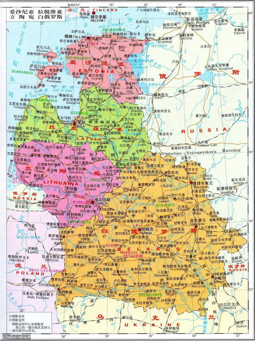 白俄罗斯地图位置，俄罗斯和白俄罗斯地图