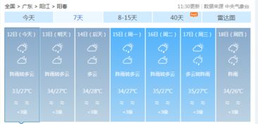 广东阳春天气预报30天查询，广东阳春天气预报30天