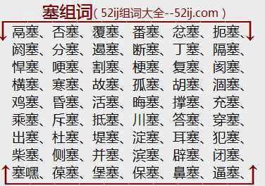 塞的两个读音怎么组词