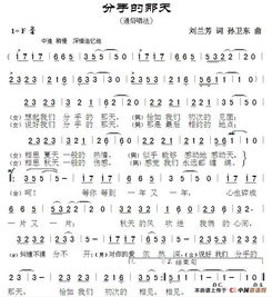 分手那天吉他谱及歌词