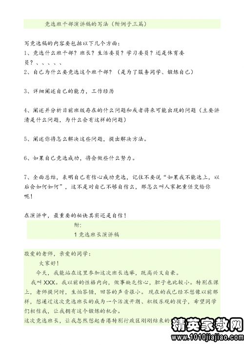 发言稿的书写格式
